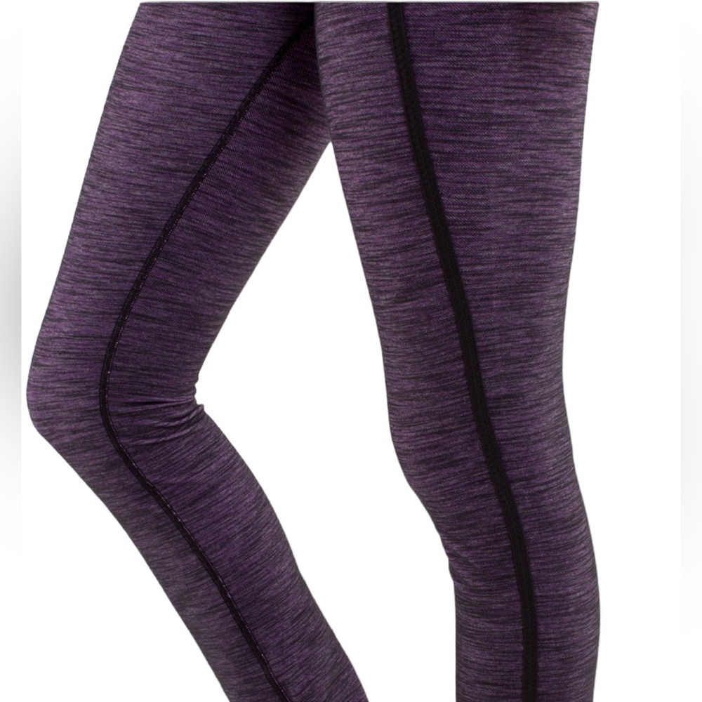 Lululemon Forme Pant Reversible Slub Denim Tender Violet Purple / Black Sz 8